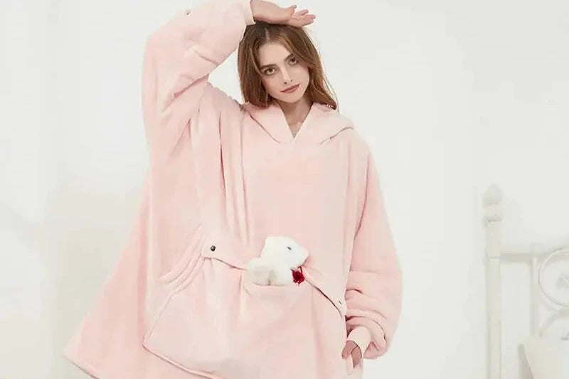 CozyCore Oversized Heated Hoodie Blanket