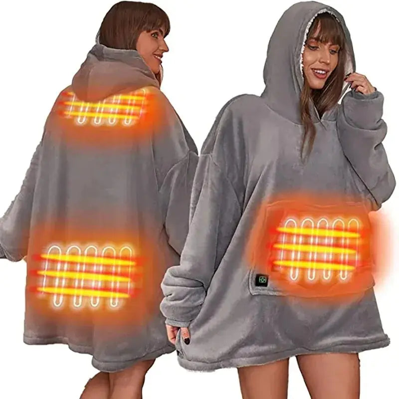 CozyCore Oversized Heated Hoodie Blanket