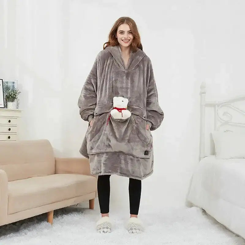 CozyCore Oversized Heated Hoodie Blanket