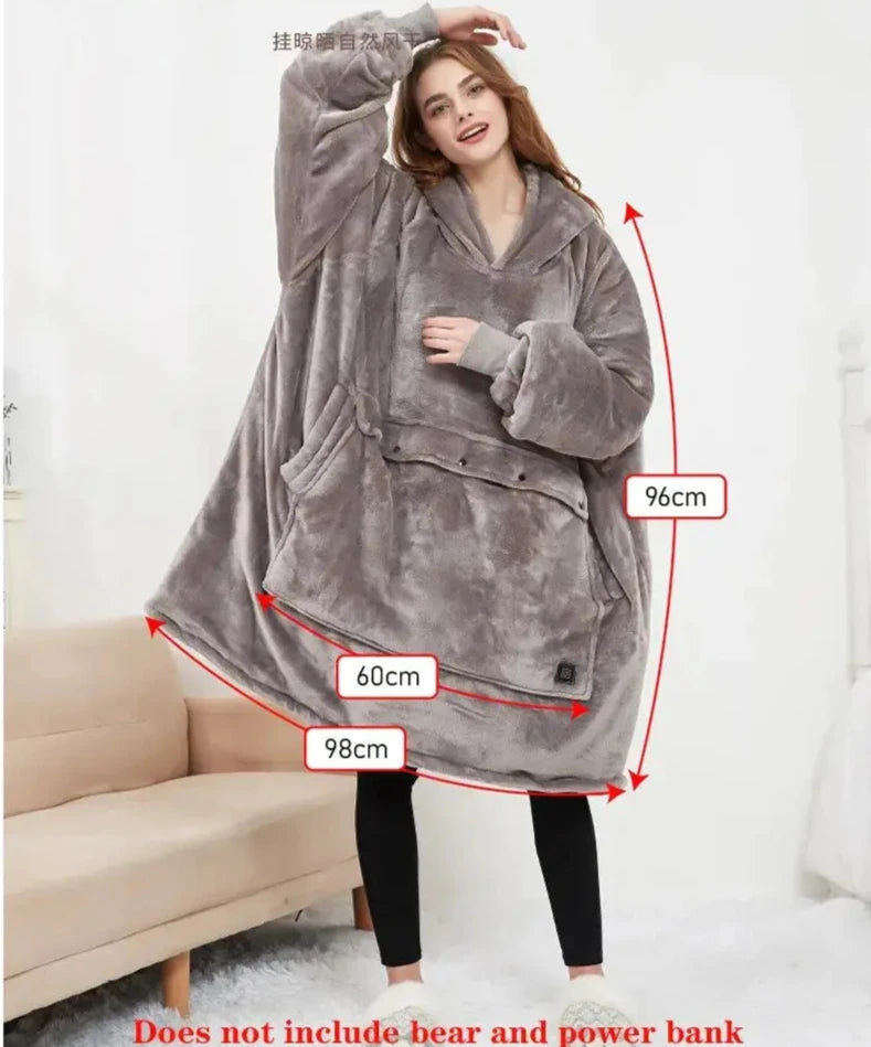 CozyCore Oversized Heated Hoodie Blanket